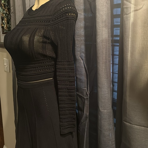 Zara Women's Black Crochet Open Knit Long Sleeve size S - Picture 8 of 12